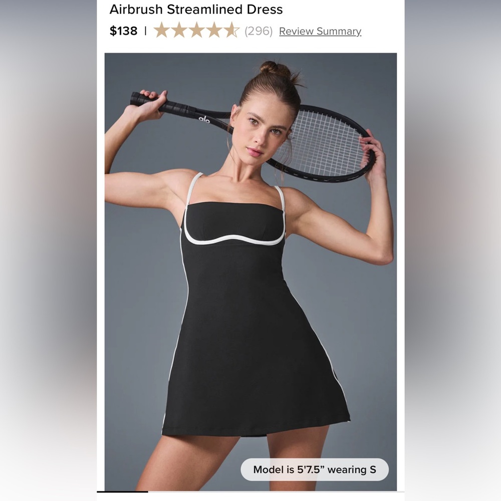 ALO Yoga Airbrush Streamlined Dress Size Small